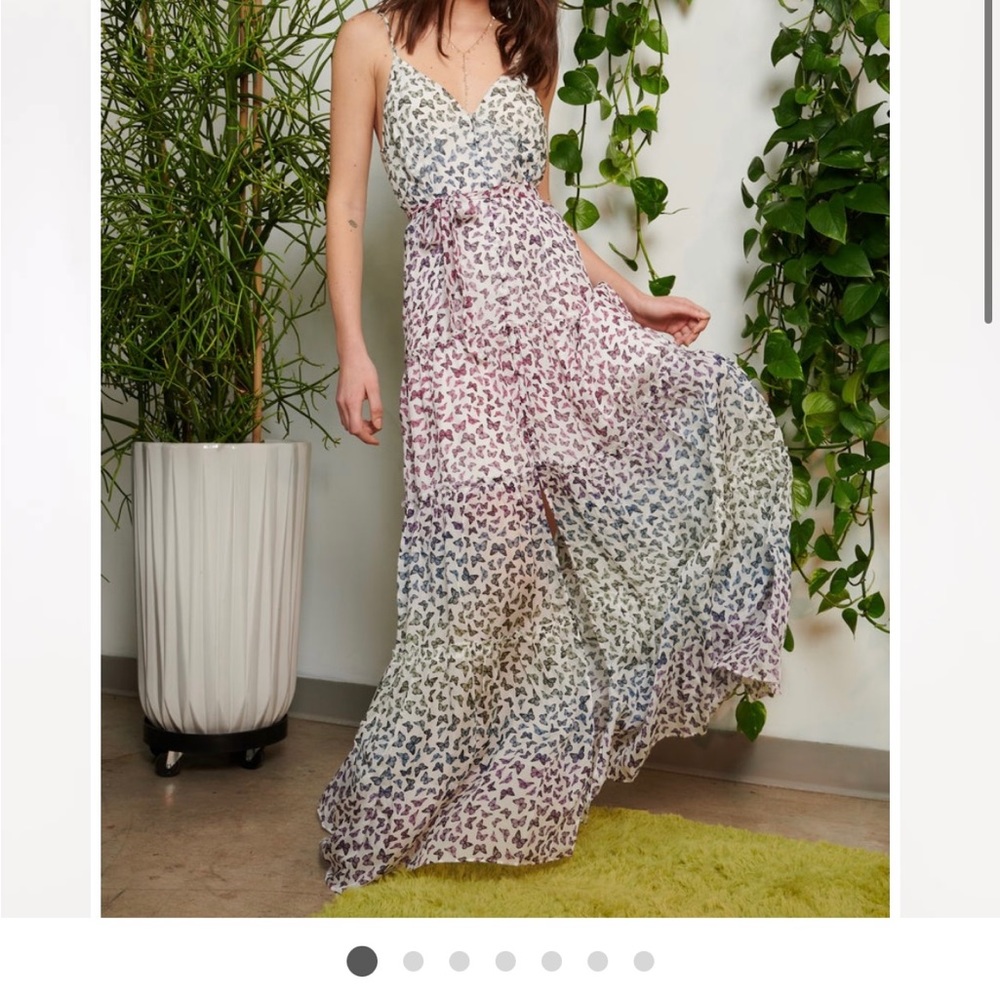 Cami NYC Naria Silk Maxi Dress SZ S in Butterfly